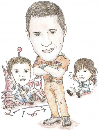 Caricatura em folha A3