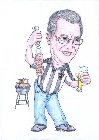 Caricatura em folha A4